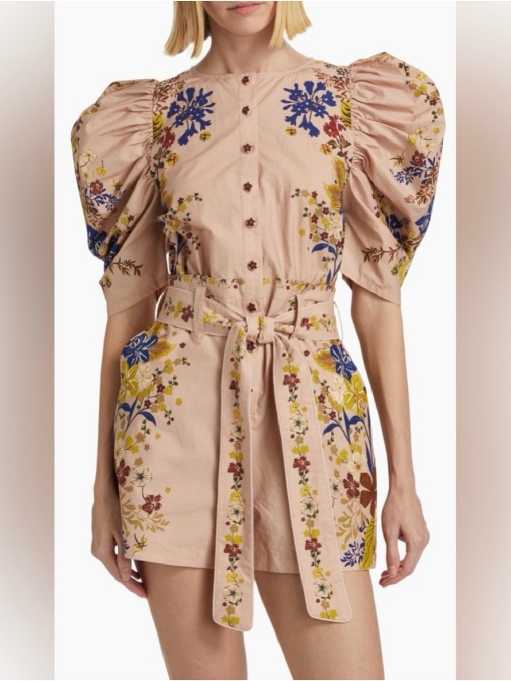 FARM Rio Pink Floral Romantic Lightness romper